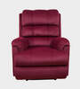 Leatherette Electric Recliner In Puff Maroon Colour