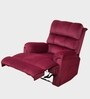 Leatherette Electric Recliner In Puff Maroon Colour