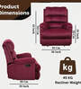 Leatherette Electric Recliner In Puff Maroon Colour