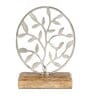 Leaves Silver Wood & Aluminium Showpiece