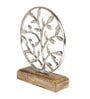 Leaves Silver Wood & Aluminium Showpiece