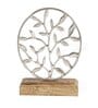 Leaves Silver Wood & Aluminium Showpiece