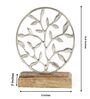 Leaves Silver Wood & Aluminium Showpiece