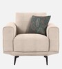 Lebanon Chenille Fabric 1 Seater Sofa In Cream Colour
