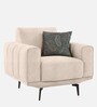 Lebanon Chenille Fabric 1 Seater Sofa In Cream Colour
