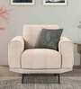 Lebanon Chenille Fabric 1 Seater Sofa In Cream Colour