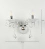 Messina Crystal Candle Wall Light (White)