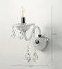 Leche White Crystal Wall Sconces