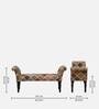 Lechlade Upholstered Recamier in Warm Chestnut Finish