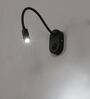 Led powder coated black finish 3 watt LED Bedside Wall Light (Natural White) with Switch