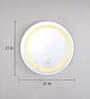 LED Round 21 x 21 Inch Wall Mirror in White Colour