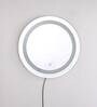 LED Round 21 x 21 Inch Wall Mirror in White Colour