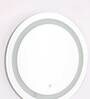 LED Round 21 x 21 Inch Wall Mirror in White Colour