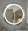 Silver Glass Fort LED Mirror
