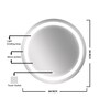 Silver Glass Fort LED Mirror