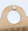 Laser Cut Design Brown Hand Bag Shaped MDF Desk Organizers
