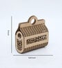 Laser Cut Design Brown Hand Bag Shaped MDF Desk Organizers