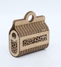 Laser Cut Design Brown Hand Bag Shaped MDF Desk Organizers