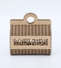 Laser Cut Design Brown Hand Bag Shaped MDF Desk Organizers