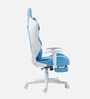 Leeroy Leatherette Gaming Chair in Blue & White Colour