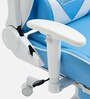 Leeroy Leatherette Gaming Chair in Blue & White Colour