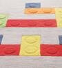 Multicolor Abstract Wool 3 ft x 5 ft Kids Carpet