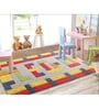 Multicolor Abstract Wool 3 ft x 5 ft Kids Carpet