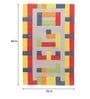 Multicolor Abstract Wool 3 ft x 5 ft Kids Carpet