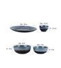 Leher 10 Pcs Blue Ceramic Dinnerware Set