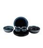 Leher 10 Pcs Blue Ceramic Dinnerware Set