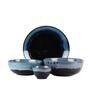 Leher 10 Pcs Blue Ceramic Dinnerware Set