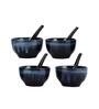 Leher 275ml Shade of Blue Ceramic (Set of 4) Dinner Bowl