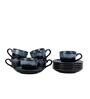 Leher 100ml Blue (Set of 12) Ceramic Tea Cup & Saucer Set