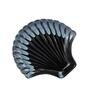 Leher Shelled Black 10 Inch Ceramic Appetizer Platter