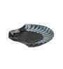 Leher Shelled Black 10 Inch Ceramic Appetizer Platter