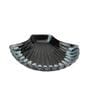Leher Shelled Black 10 Inch Ceramic Appetizer Platter