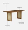 Lehesten Acacia Wood 6 Seater Dining Set with Bench In Natural Finish