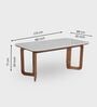 Leila Marble-Top Dining Table Set 6 Seater In Mango Wood Finish