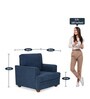 Leipzig 1 Seater Sofa in Blue Colour