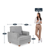 Leipzig 1 Seater Sofa in Grey Colour