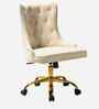 Leisel Velvet Fabric Executive Chair In Beige Colour