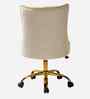 Leisel Velvet Fabric Executive Chair In Beige Colour
