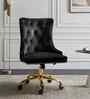 Leisel Velvet Fabric Executive Chair In Black Colour