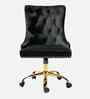 Leisel Velvet Fabric Executive Chair In Black Colour