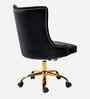 Leisel Velvet Fabric Executive Chair In Black Colour