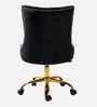Leisel Velvet Fabric Executive Chair In Black Colour