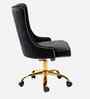 Leisel Velvet Fabric Executive Chair In Black Colour