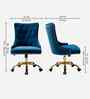 Leisel Velvet Fabric Executive Chair In Blue Colour