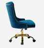 Leisel Velvet Fabric Executive Chair In Blue Colour