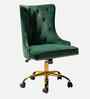Leisel Velvet Fabric Executive Chair In Green Colour